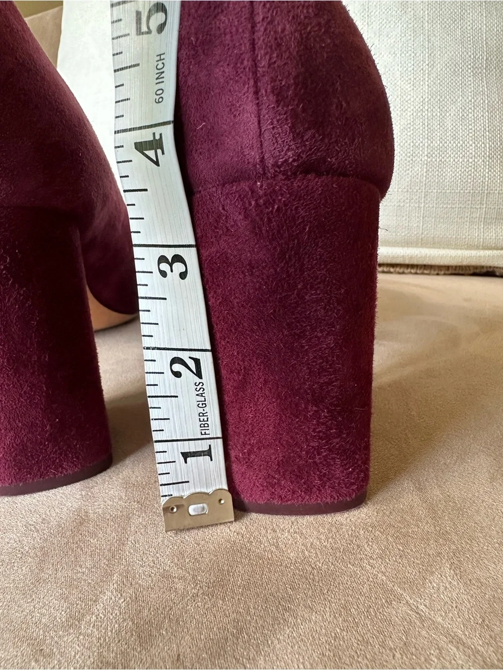Tory Burch Elizabeth Round-Toe 85MM Pump Port Plum Heel size 8.5
